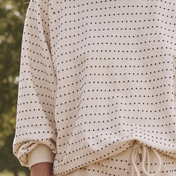 The Great. Swiss Dot Bubble Sweatshirt - Picture 3 of 7